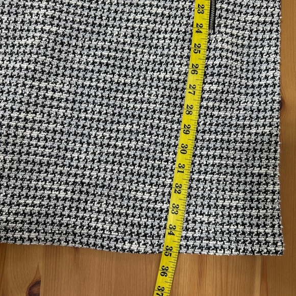 GAP Metallic Houndstooth Shift Dress | Tweed Knit Mod Workwear Mini | Size M - Picture 7 of 8